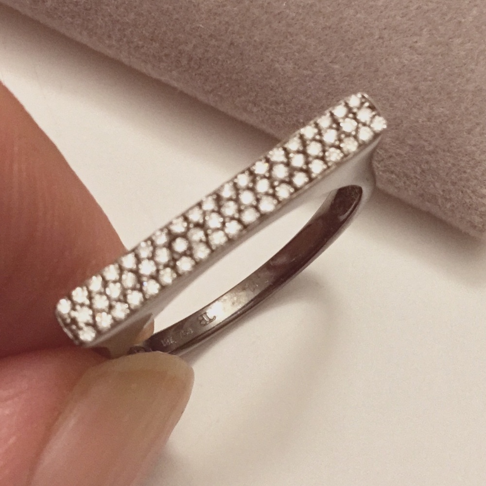 BONY LEVY 18K Black Gold & Diamonds Ring size 6.75